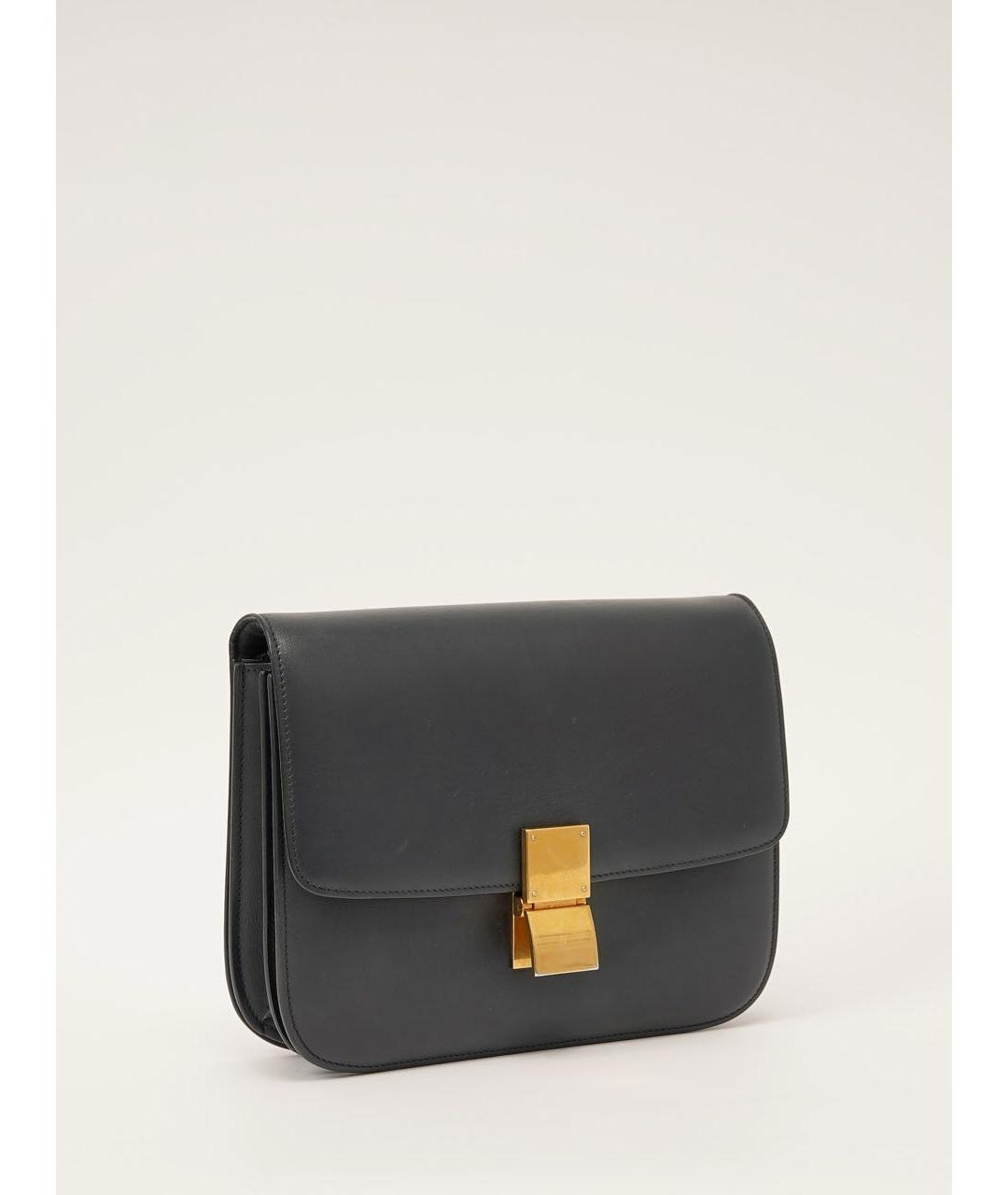 CELINE Темно-синяя кожаная сумка через плечо, фото 2