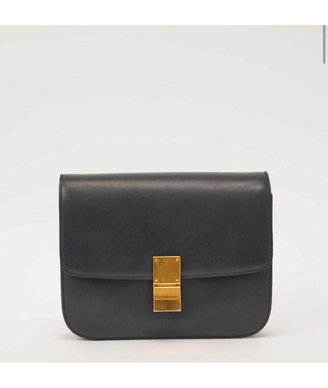 CELINE Темно-синяя кожаная сумка через плечо, фото 7