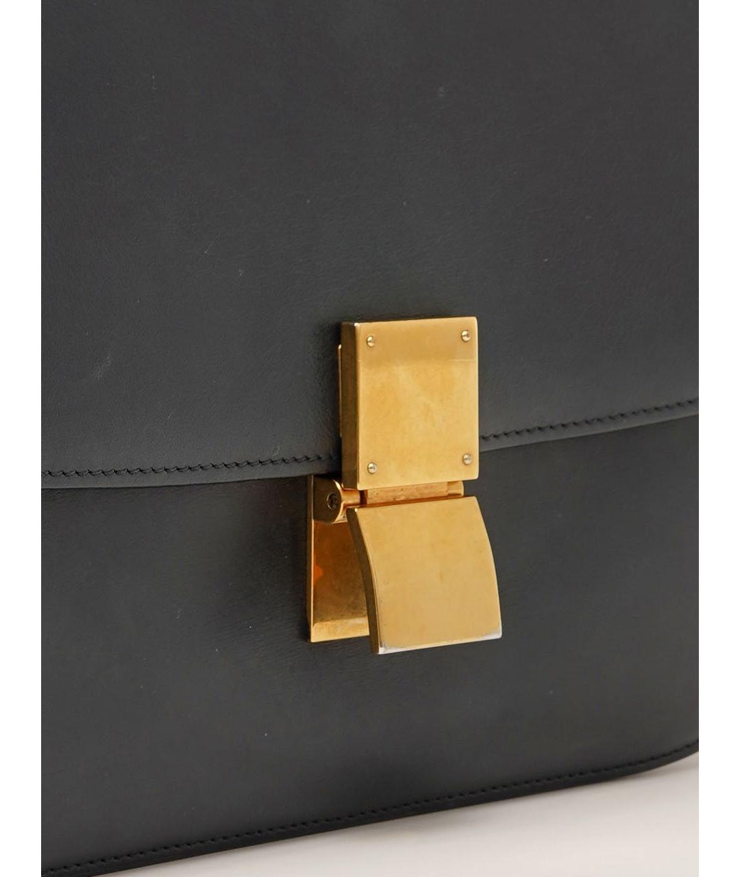 CELINE Темно-синяя кожаная сумка через плечо, фото 5