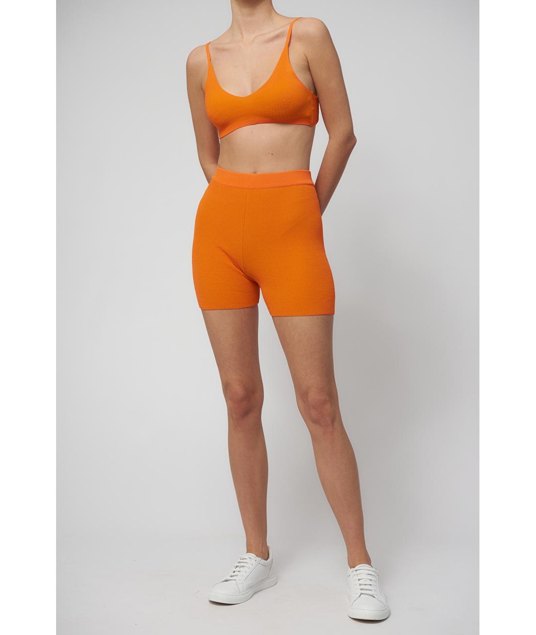 JACQUEMUS Оранжевое вискозные шорты, фото 2