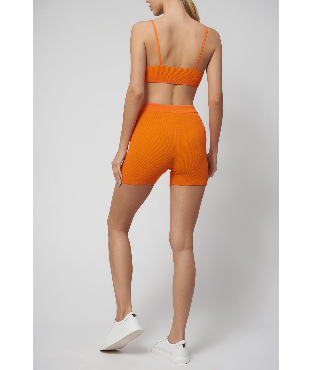 JACQUEMUS Оранжевое вискозные шорты, фото 4
