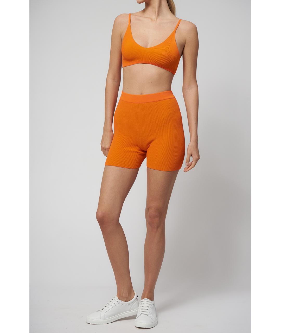 JACQUEMUS Оранжевое вискозные шорты, фото 3