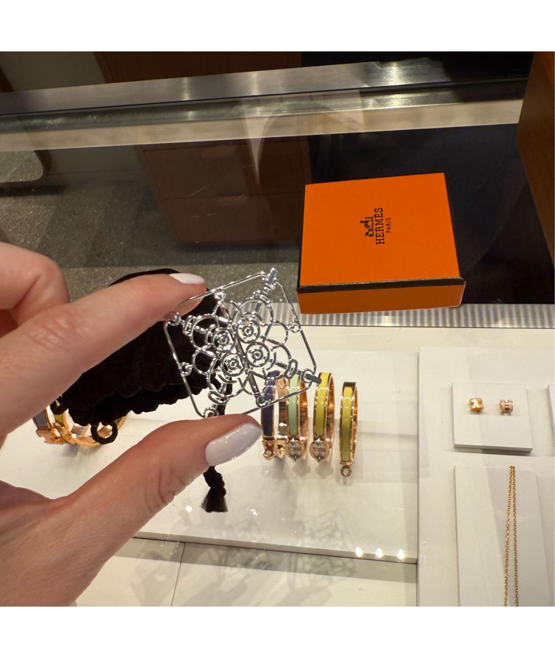 HERMES Серебряное металлическое кольцо, фото 2
