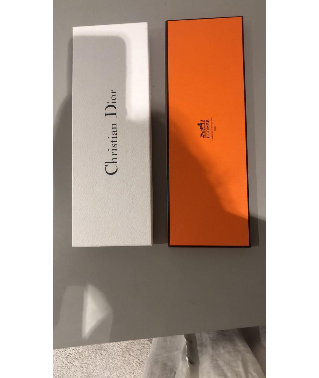 CHRISTIAN DIOR Серый шелковый галстук, фото 4