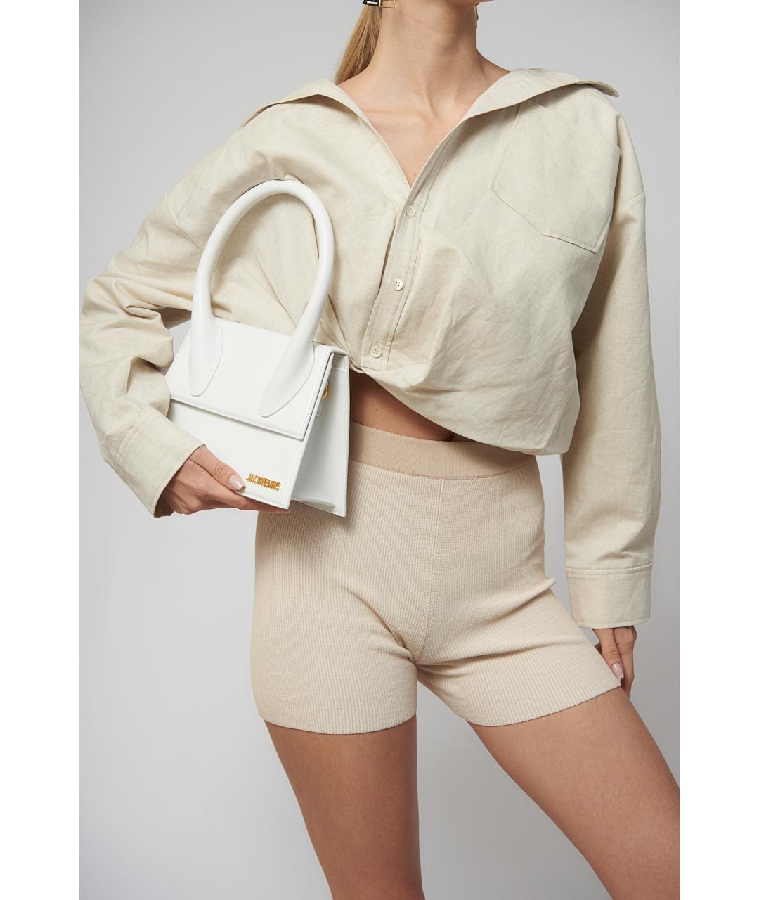 JACQUEMUS Бежевая хлопковая блузы, фото 4