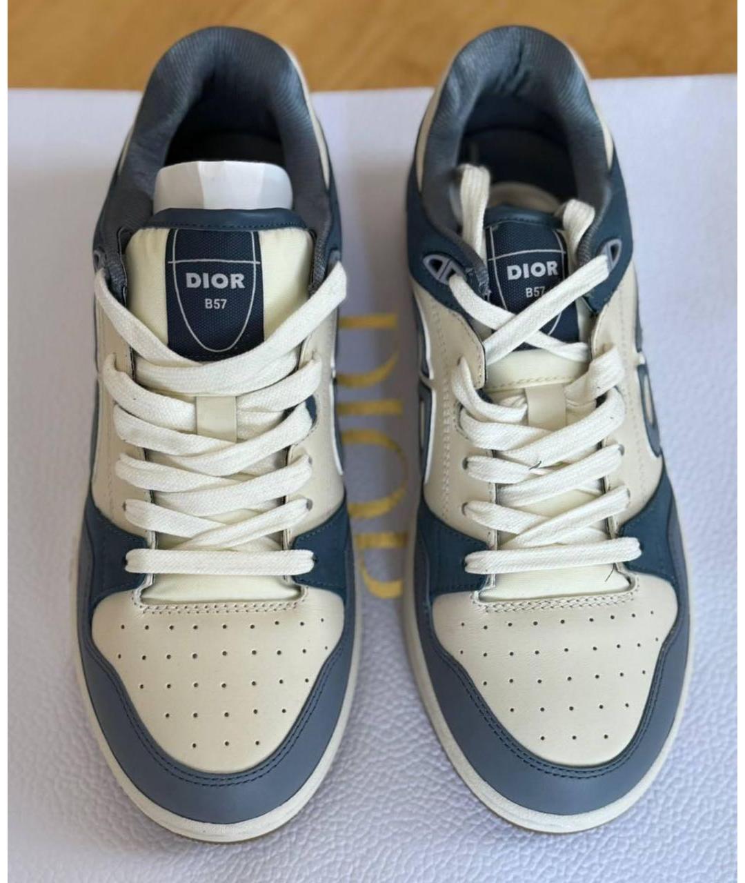 CHRISTIAN DIOR Синие кожаные низкие кроссовки / кеды, фото 2