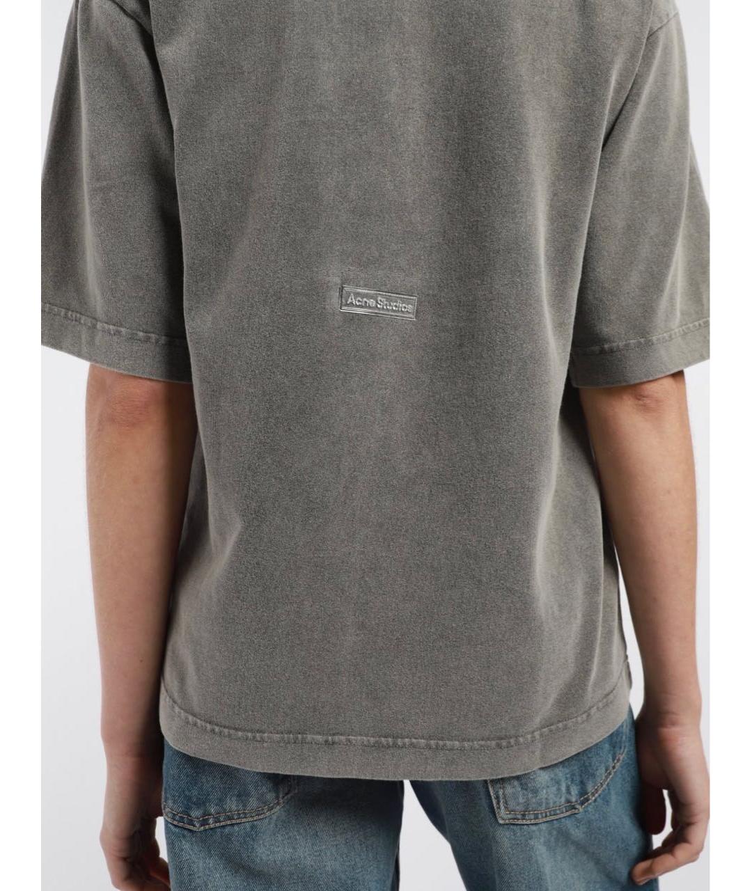 ACNE STUDIOS Серая велюровая футболка, фото 6