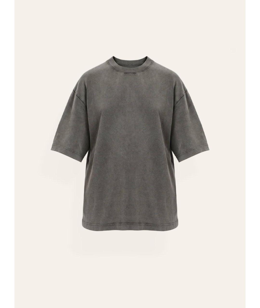 ACNE STUDIOS Серая велюровая футболка, фото 8