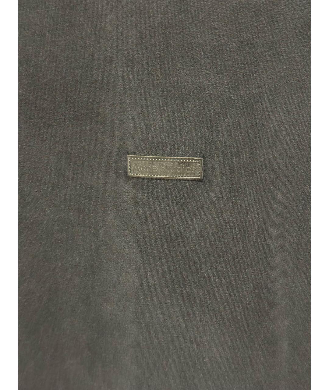 ACNE STUDIOS Серая велюровая футболка, фото 5