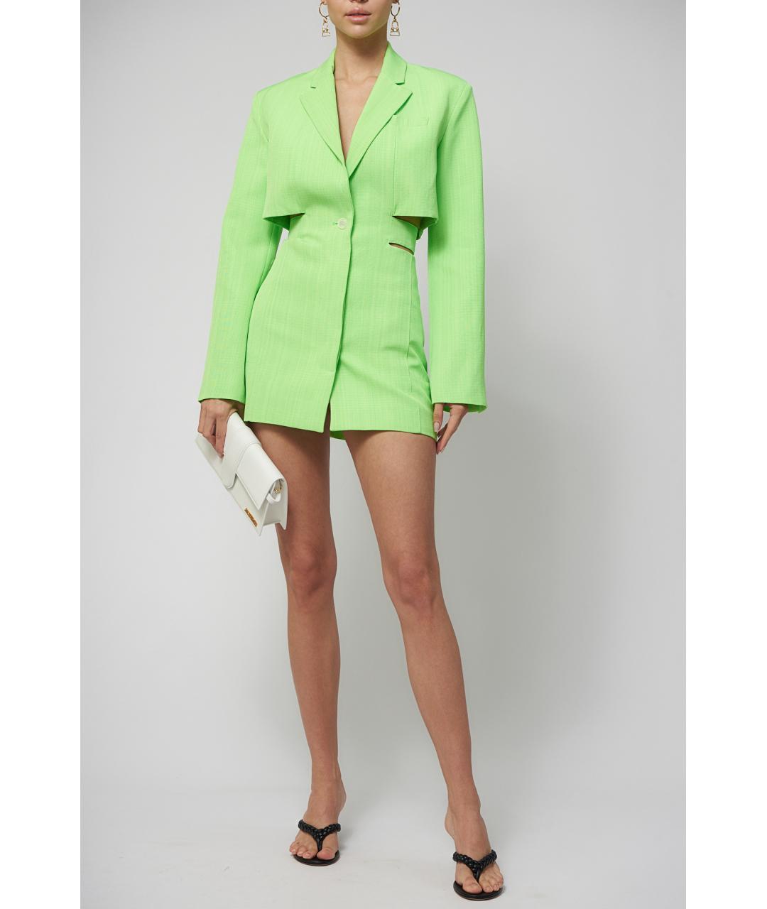 JACQUEMUS Зеленые вискозное повседневное платье, фото 2