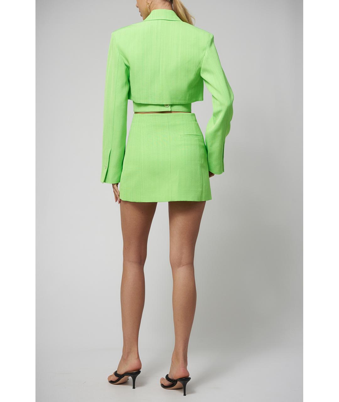 JACQUEMUS Зеленые вискозное повседневное платье, фото 5