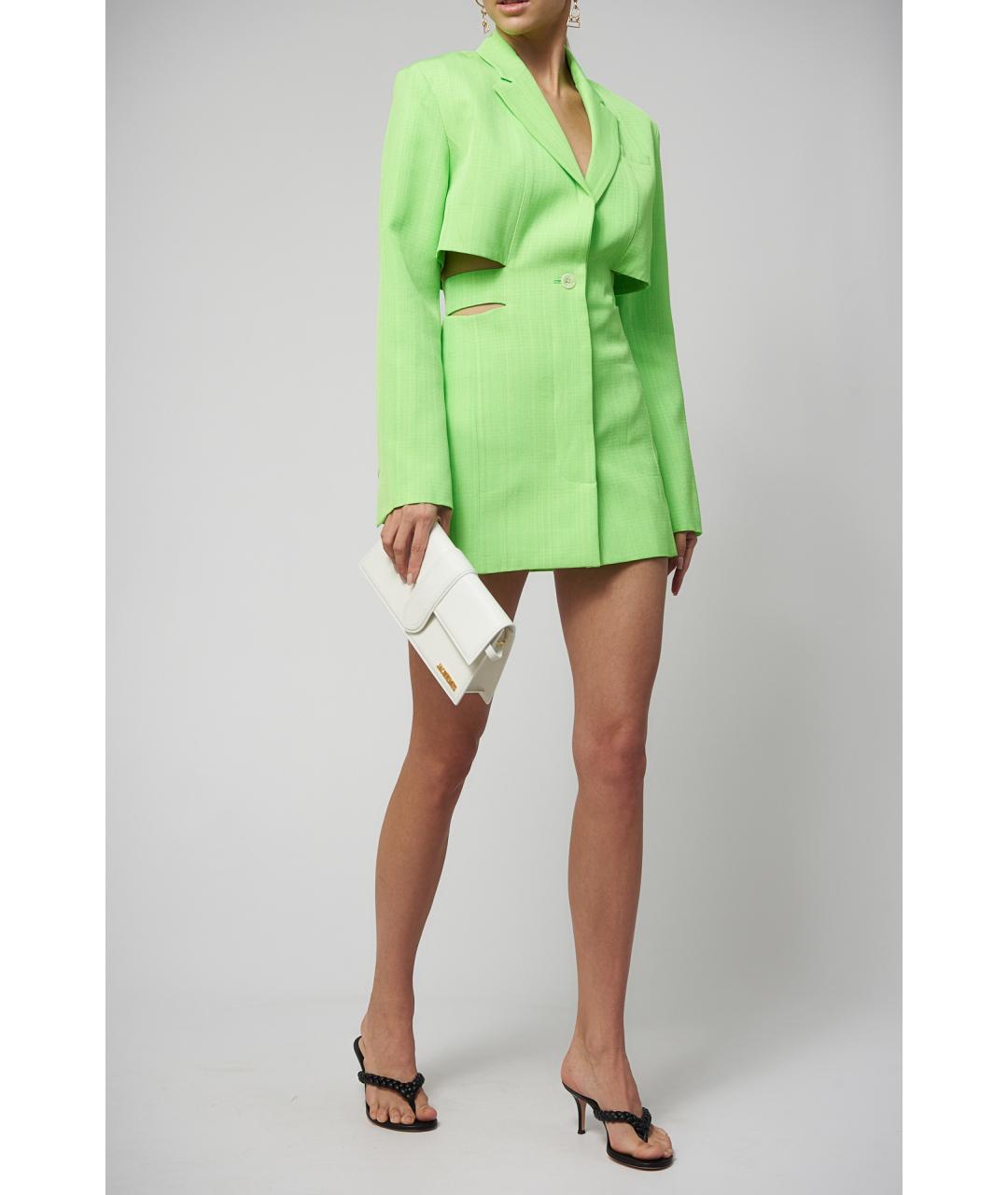 JACQUEMUS Зеленые вискозное повседневное платье, фото 4