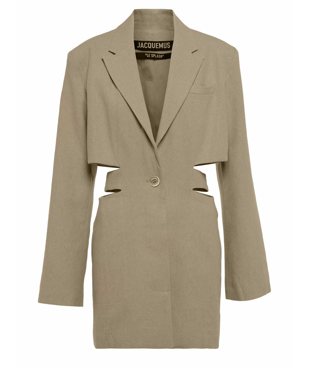 JACQUEMUS Бежевое хлопковое повседневное платье, фото 1