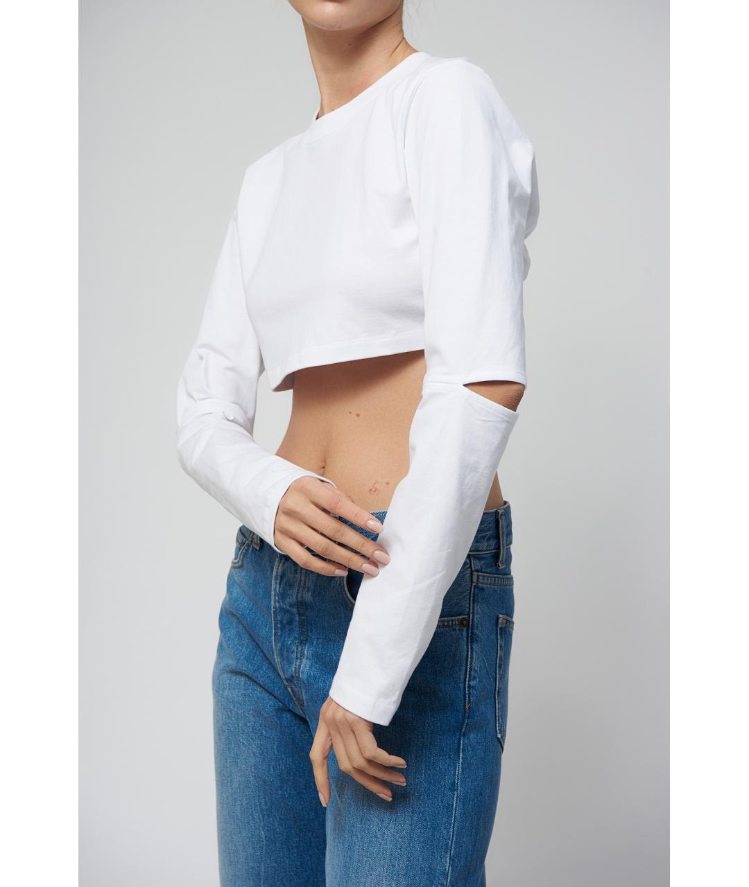 JACQUEMUS Белый хлопковый джемпер / свитер, фото 4