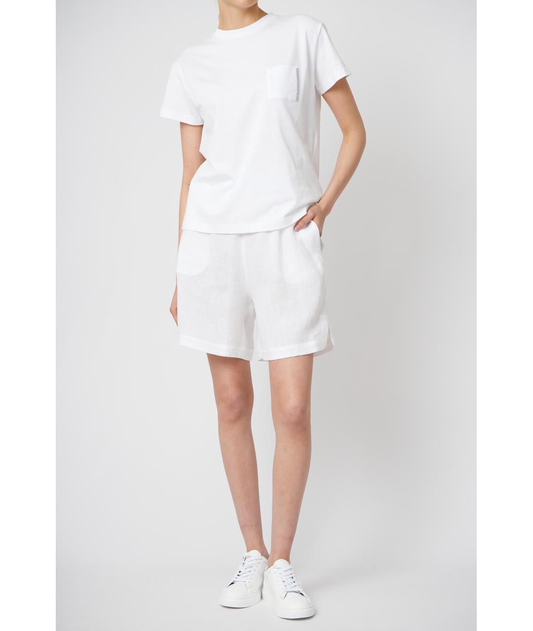 FABIANA FILIPPI Белые хлопковые шорты, фото 2