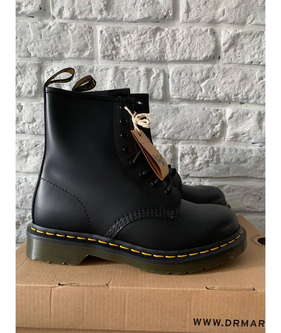 DR. MARTENS Черные кожаные ботинки, фото 5