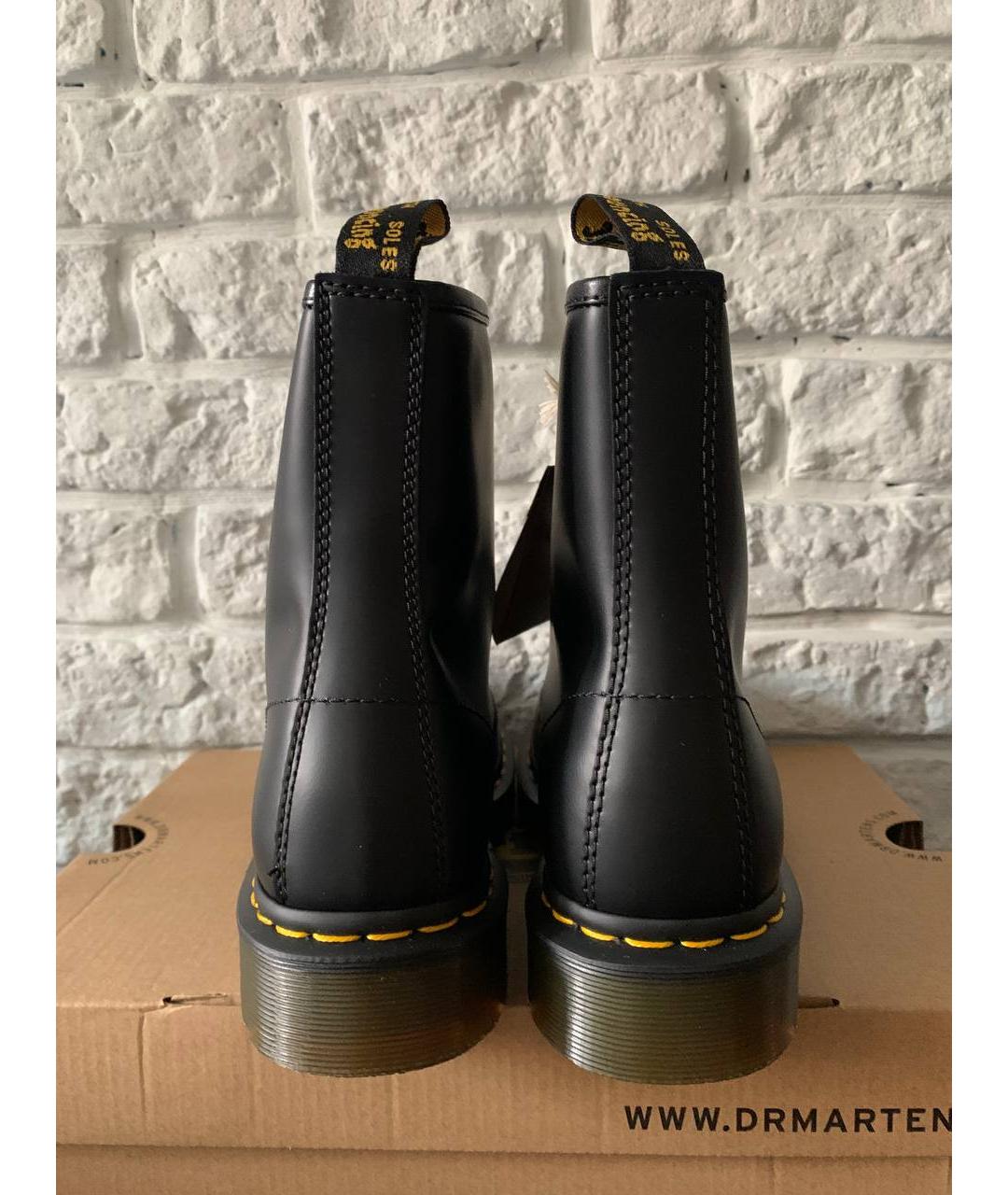 DR. MARTENS Черные кожаные ботинки, фото 3