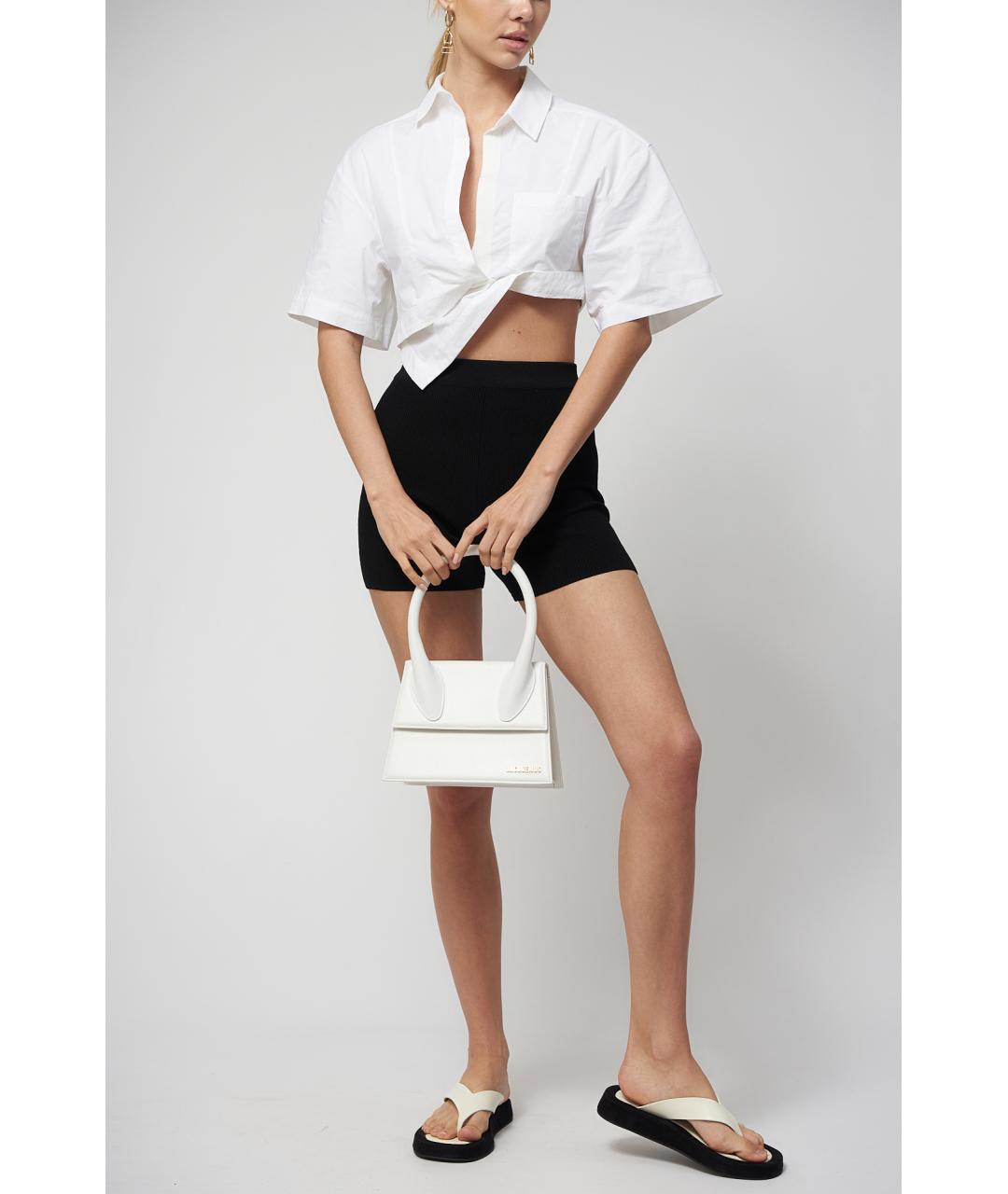 JACQUEMUS Белая хлопковая блузы, фото 3