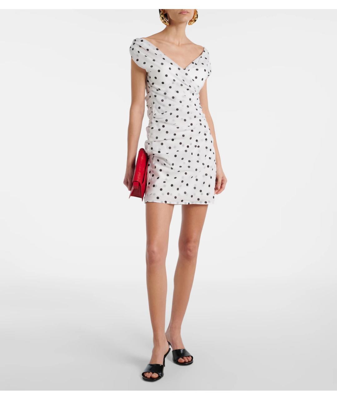 JACQUEMUS Белое коктейльное платье, фото 3