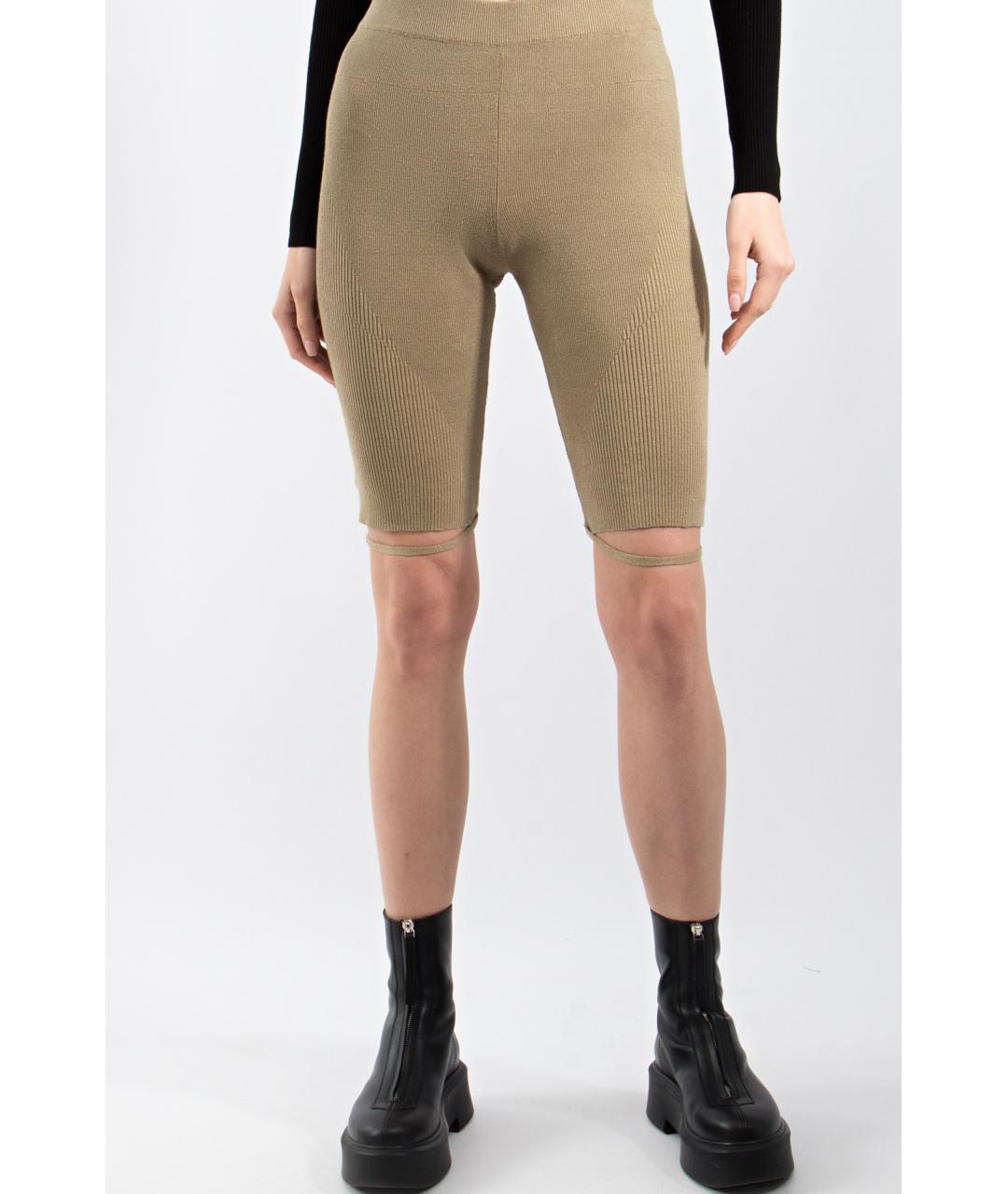 JACQUEMUS Хаки льняные шорты, фото 1