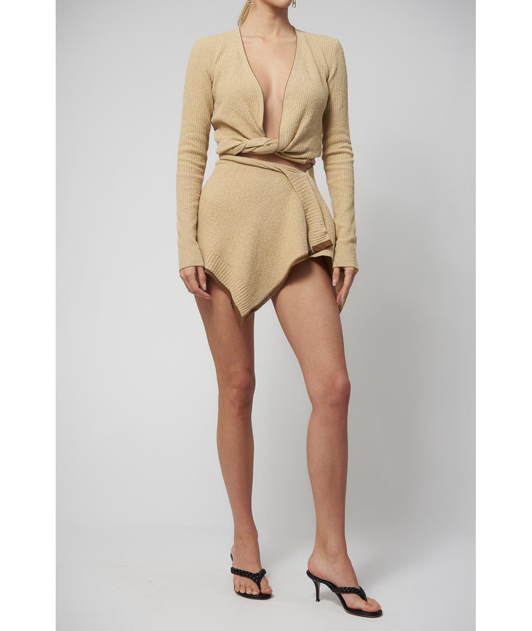 JACQUEMUS Бежевый хлопковый джемпер / свитер, фото 4