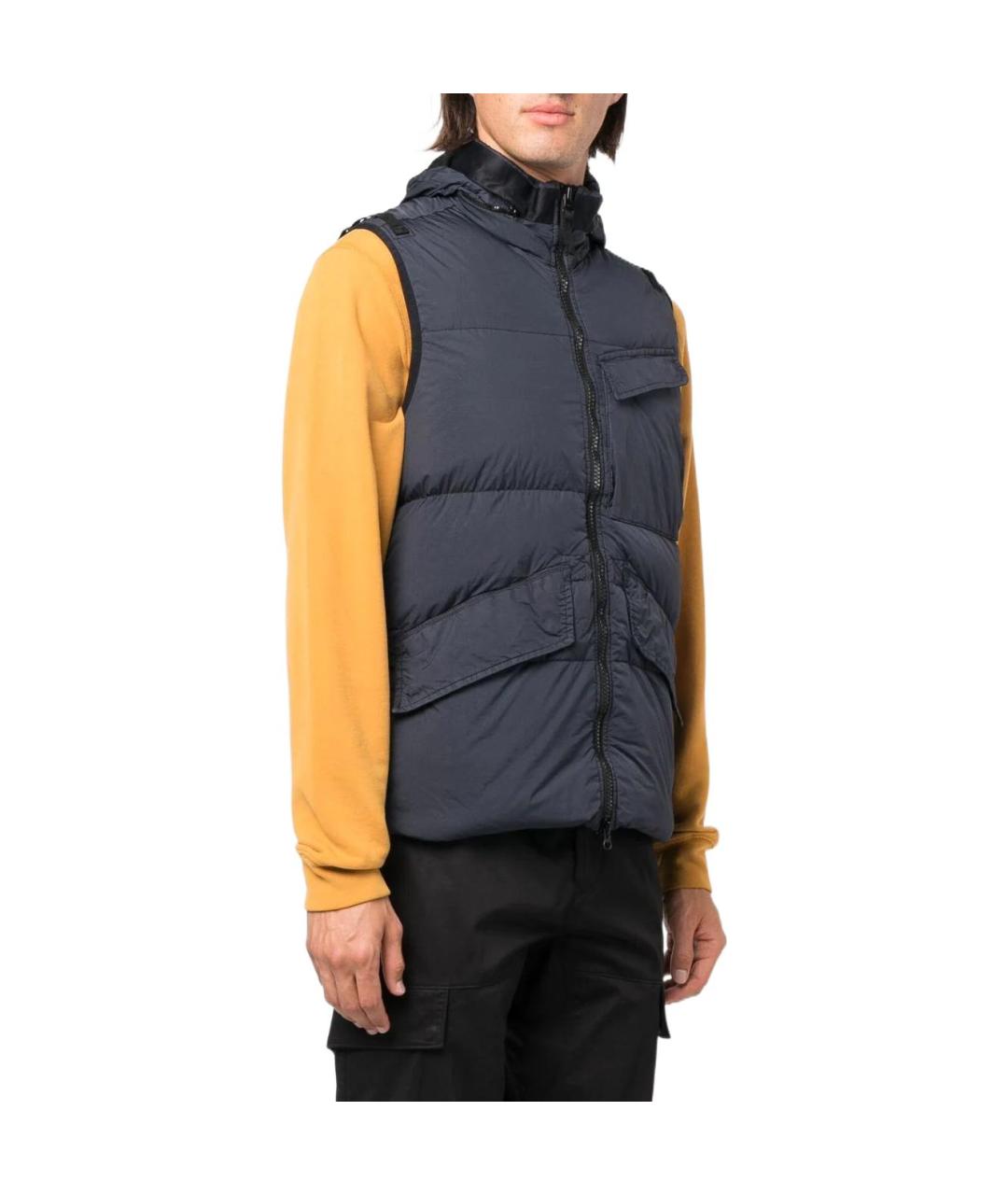 STONE ISLAND Черный жилет, фото 3