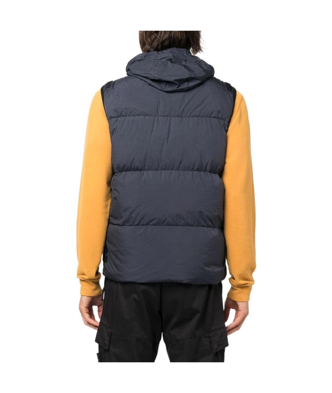 STONE ISLAND Черный жилет, фото 4