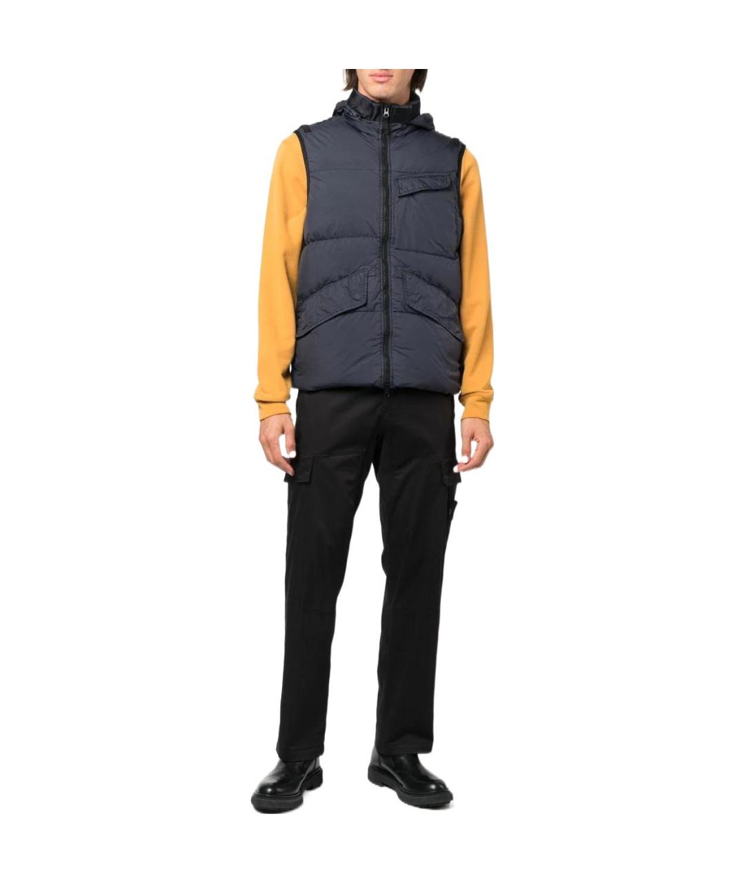 STONE ISLAND Черный жилет, фото 2