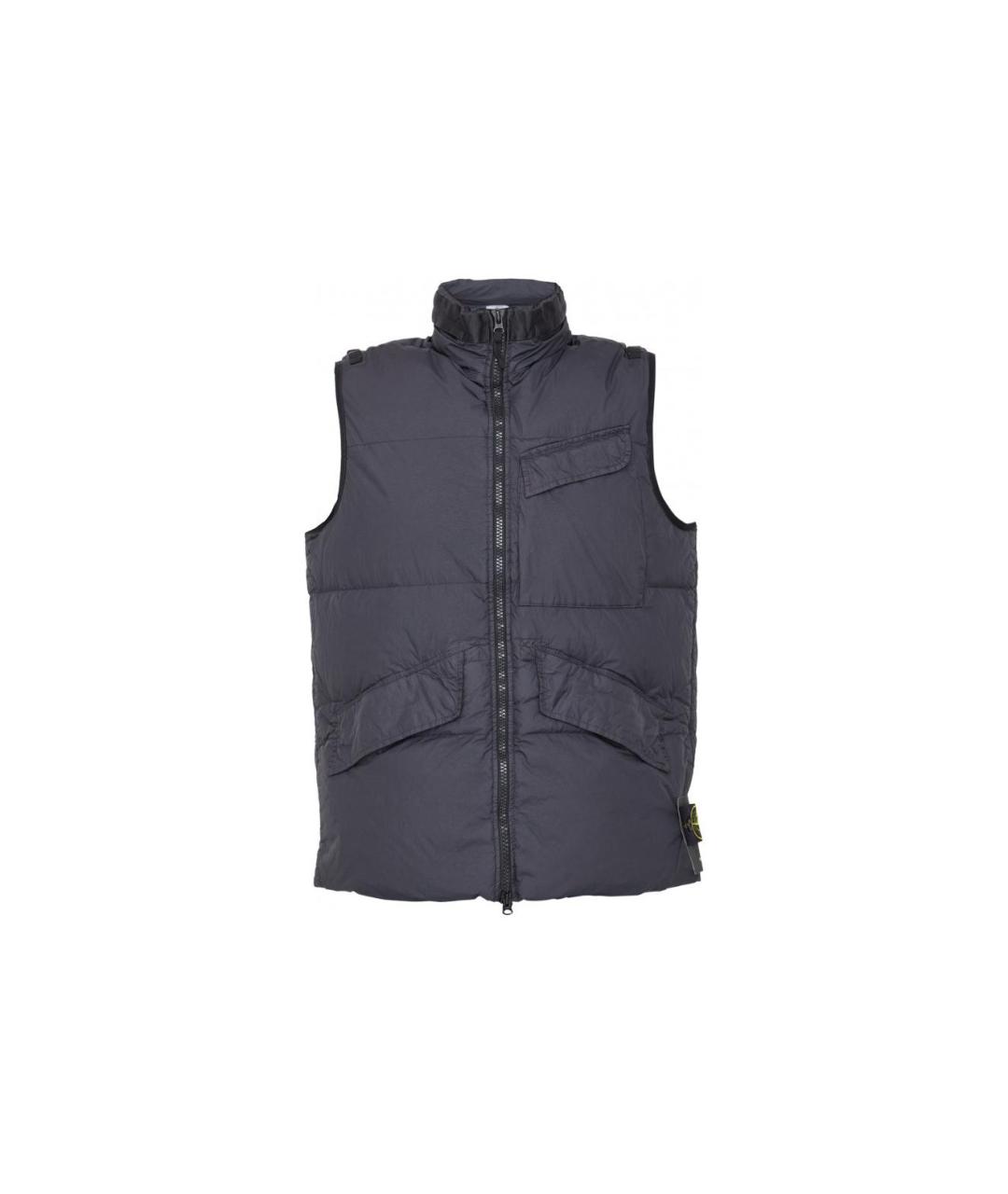 STONE ISLAND Черный жилет, фото 1