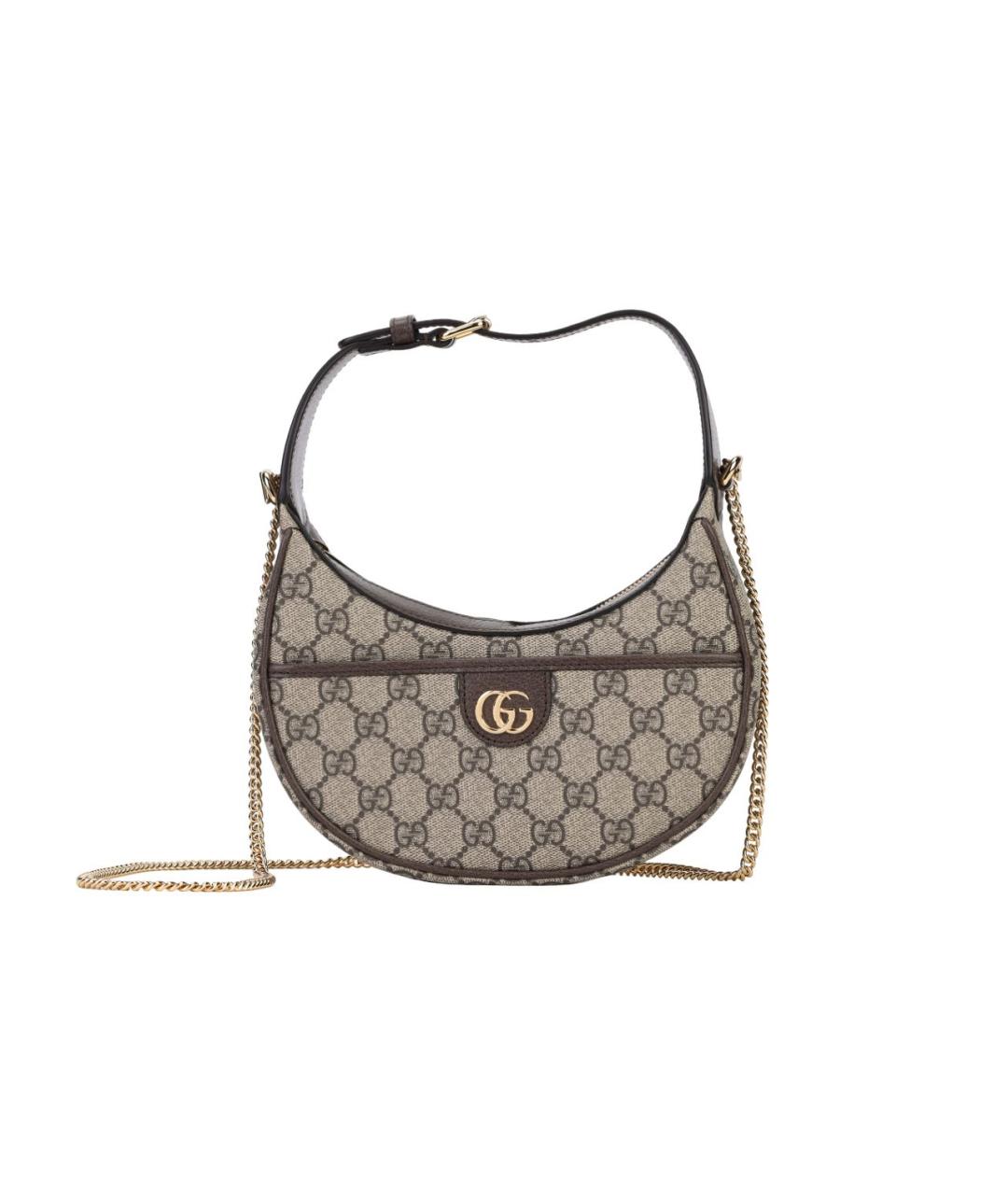 GUCCI Коричневая кожаная сумка с короткими ручками, фото 6