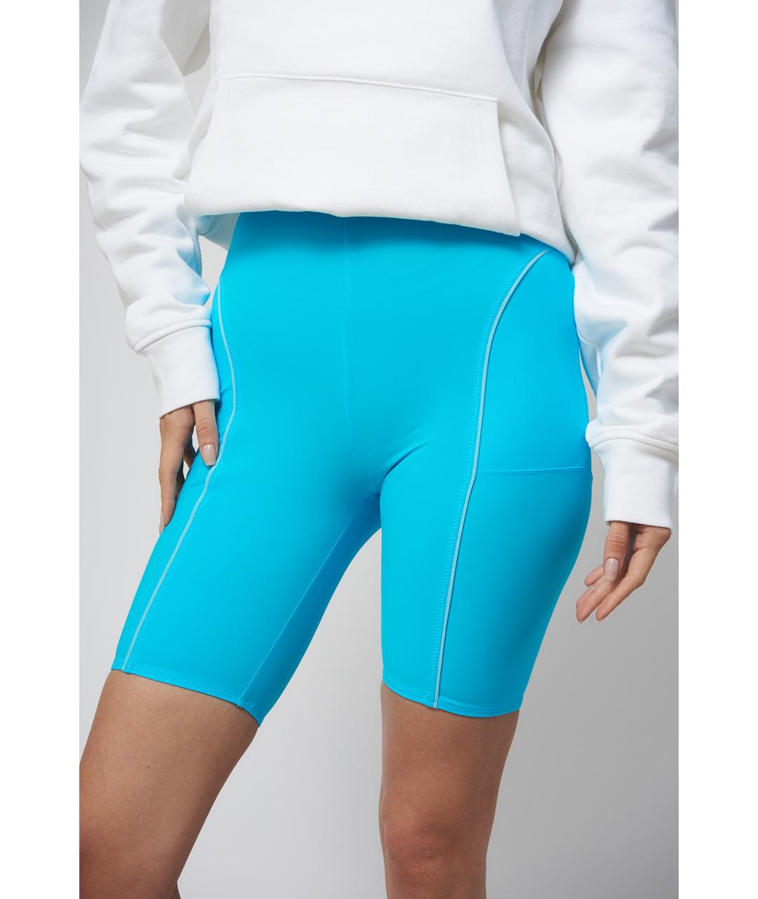 JACQUEMUS Голубые полиамидовые шорты, фото 3