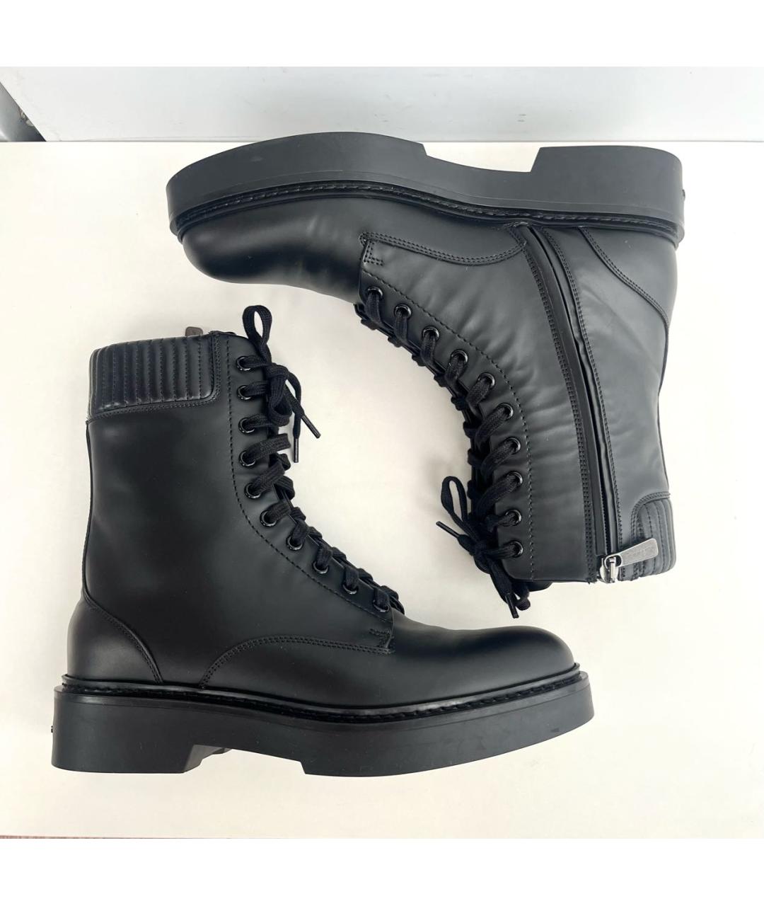 SANTONI Черные кожаные ботинки, фото 4