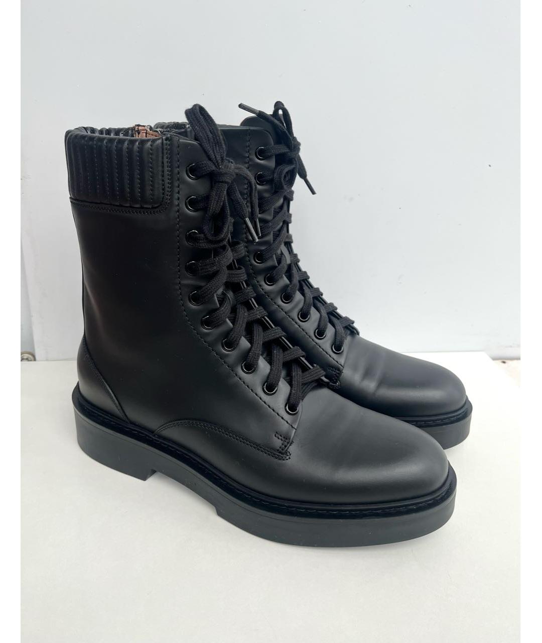 SANTONI Черные кожаные ботинки, фото 9