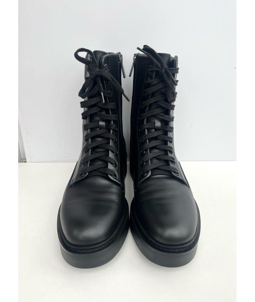 SANTONI Черные кожаные ботинки, фото 2