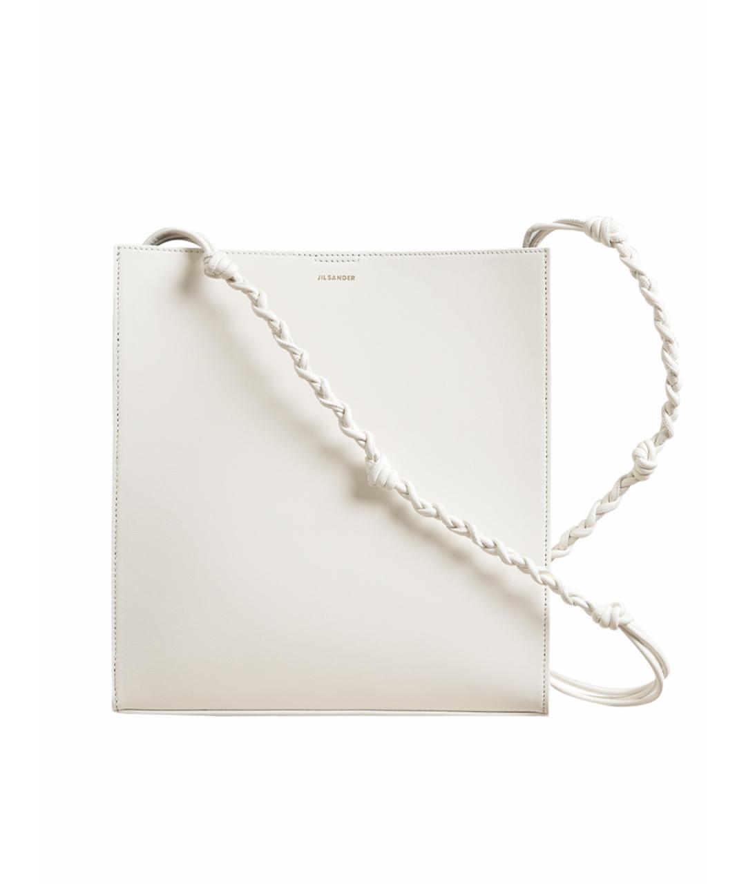 JIL SANDER Белая кожаная сумка через плечо, фото 1