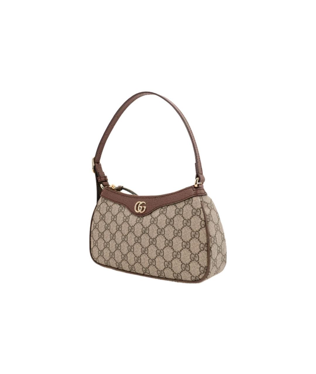 GUCCI Коричневая кожаная сумка с короткими ручками, фото 2