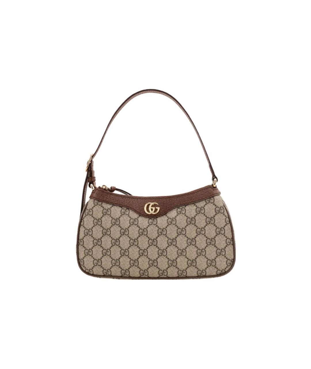 GUCCI Коричневая кожаная сумка с короткими ручками, фото 6