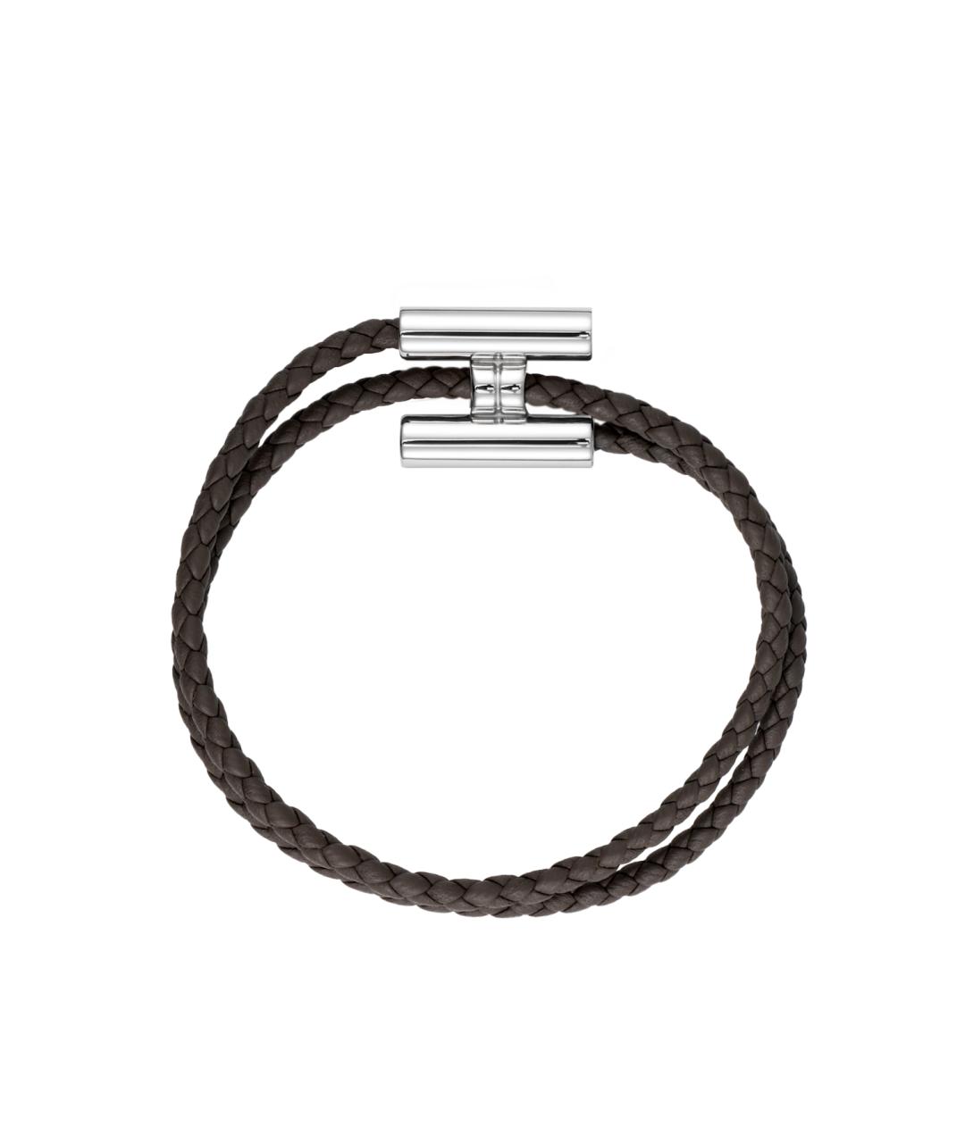 HERMES Серый кожаный браслет, фото 1