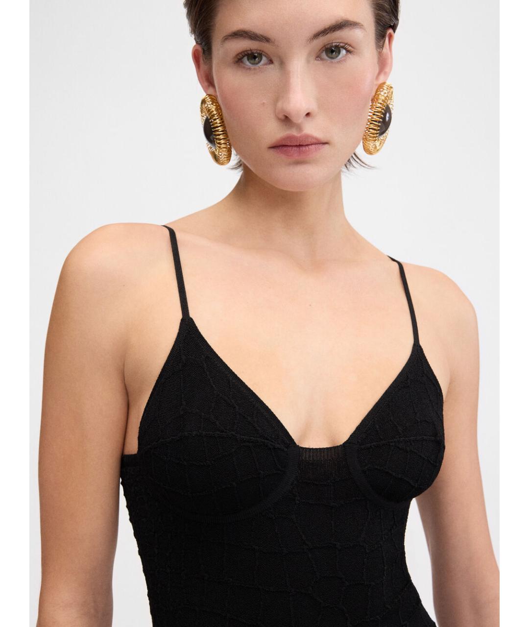 JACQUEMUS Черное коктейльное платье, фото 6