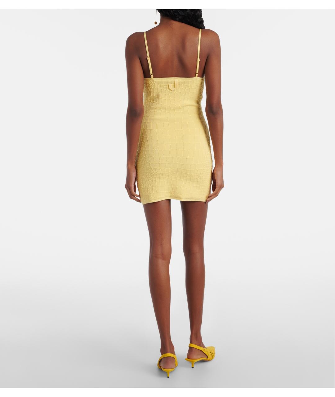 JACQUEMUS Желтое коктейльное платье, фото 3
