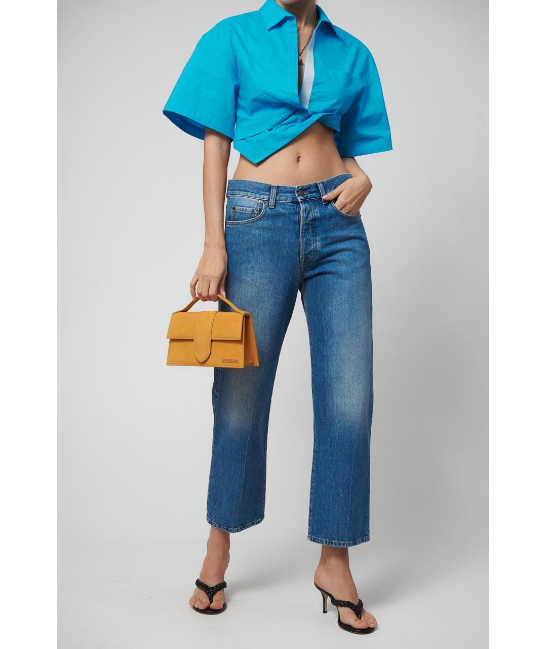 JACQUEMUS Голубая хлопковая блузы, фото 2