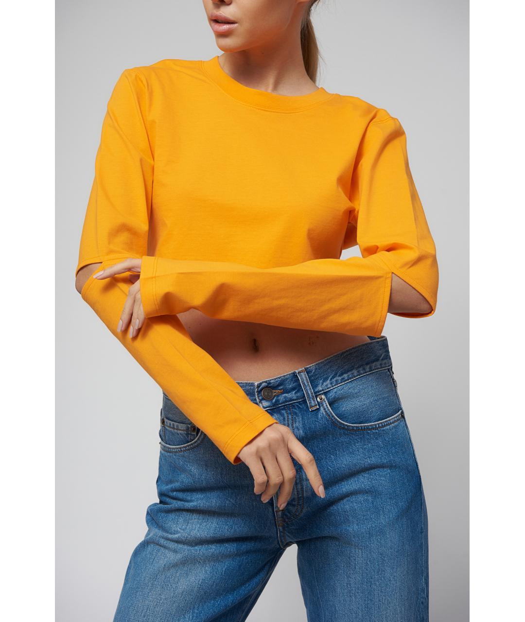 JACQUEMUS Оранжевый хлопковый джемпер / свитер, фото 4