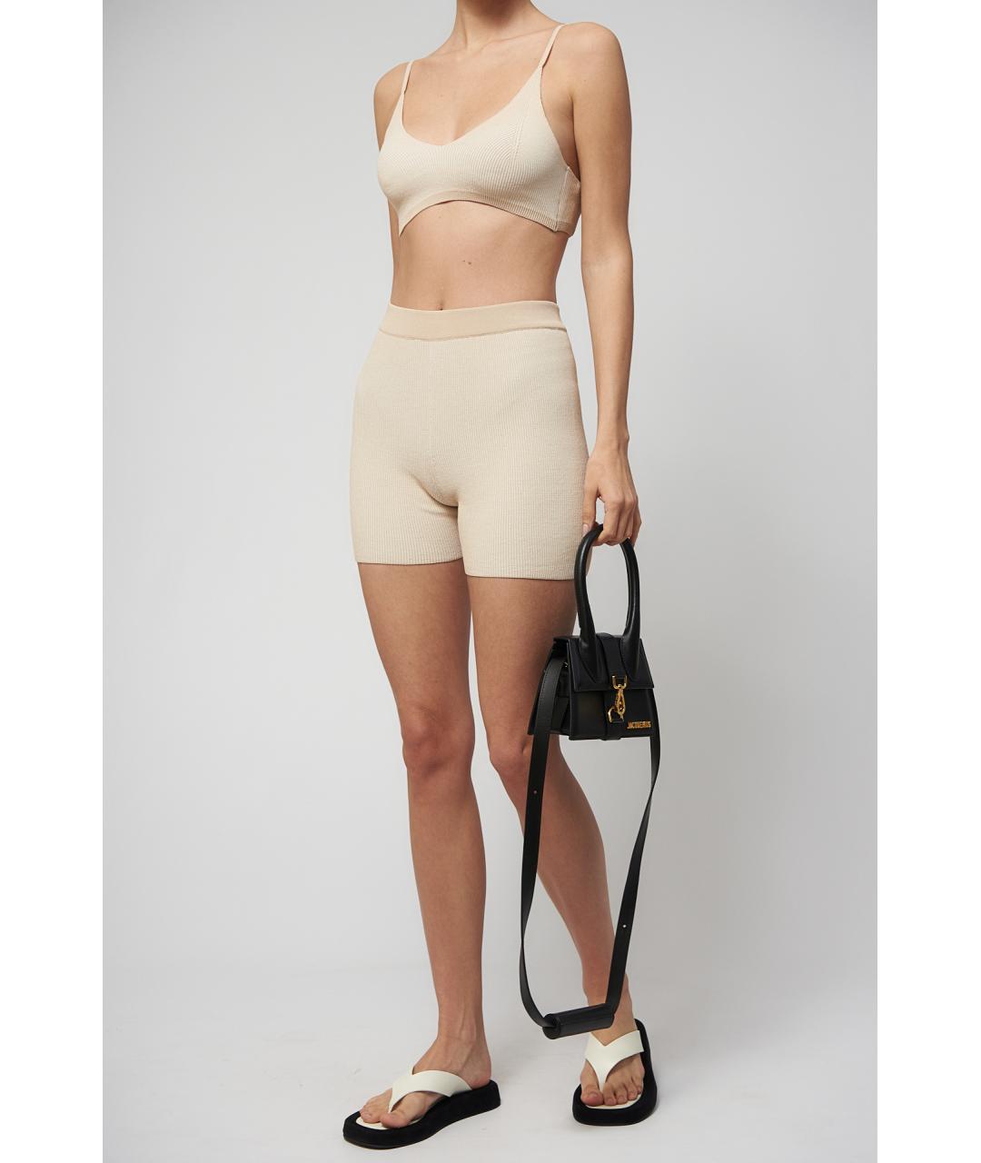 JACQUEMUS Бежевая вискозная майка, фото 2