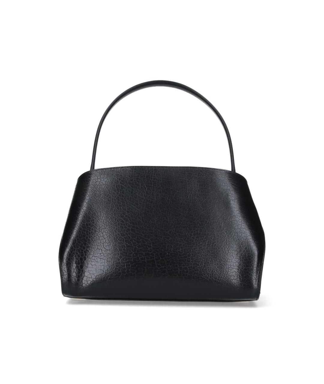 FERRAGAMO Черная кожаная сумка тоут, фото 3