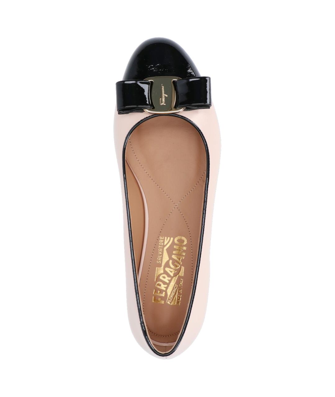 FERRAGAMO Розовые кожаные балетки, фото 5