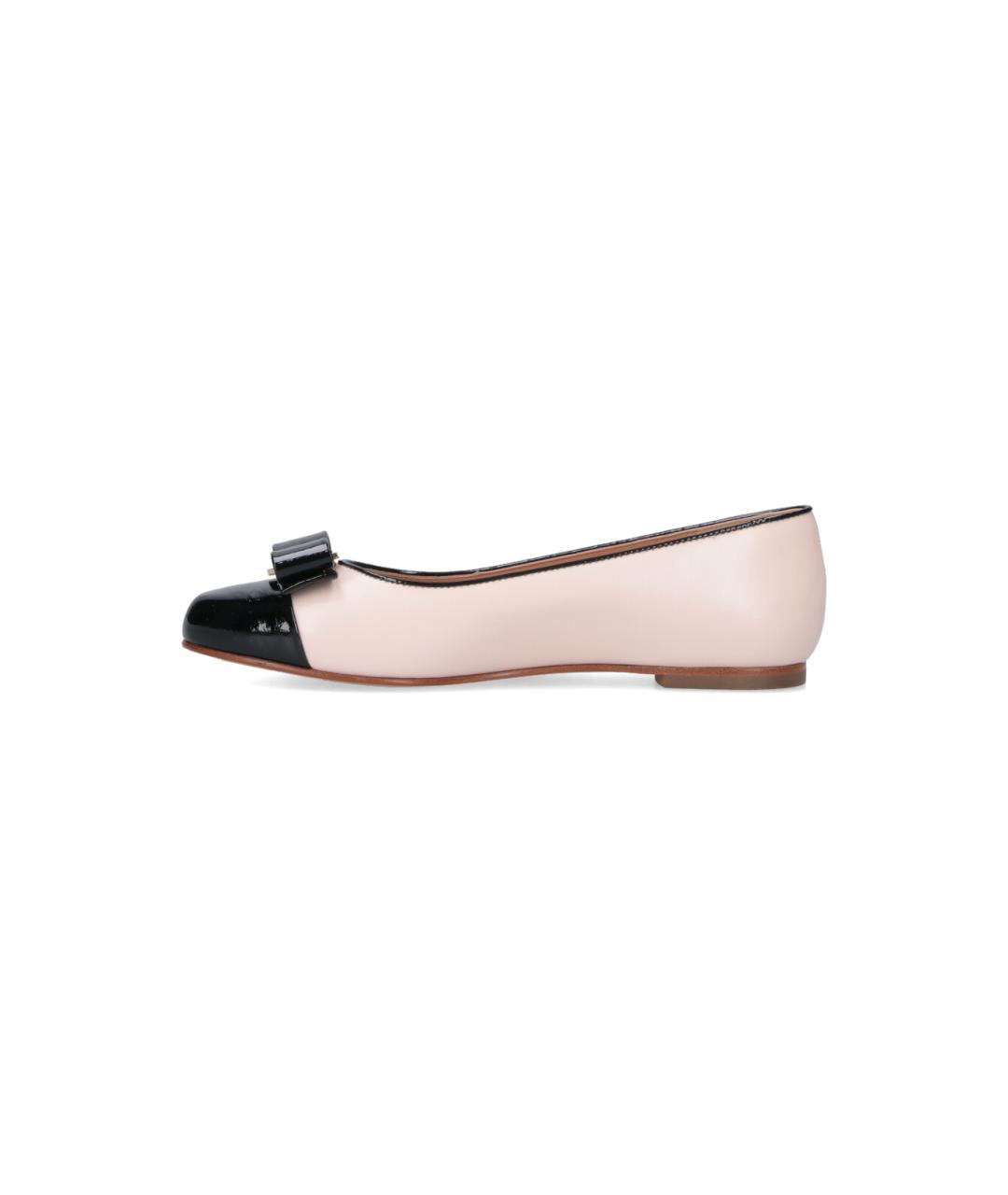 FERRAGAMO Розовые кожаные балетки, фото 3