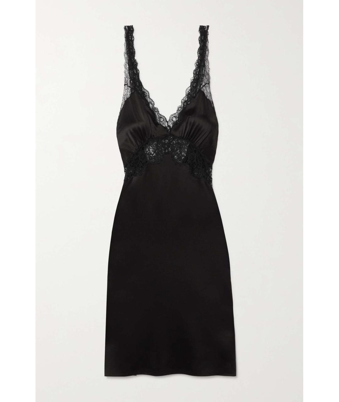 SAINT LAURENT Черное шелковое коктейльное платье, фото 5