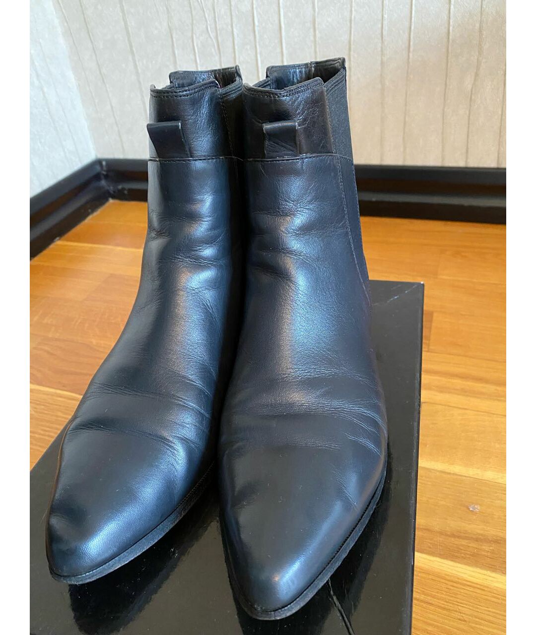 KENZO Темно-синие кожаные ботинки, фото 2