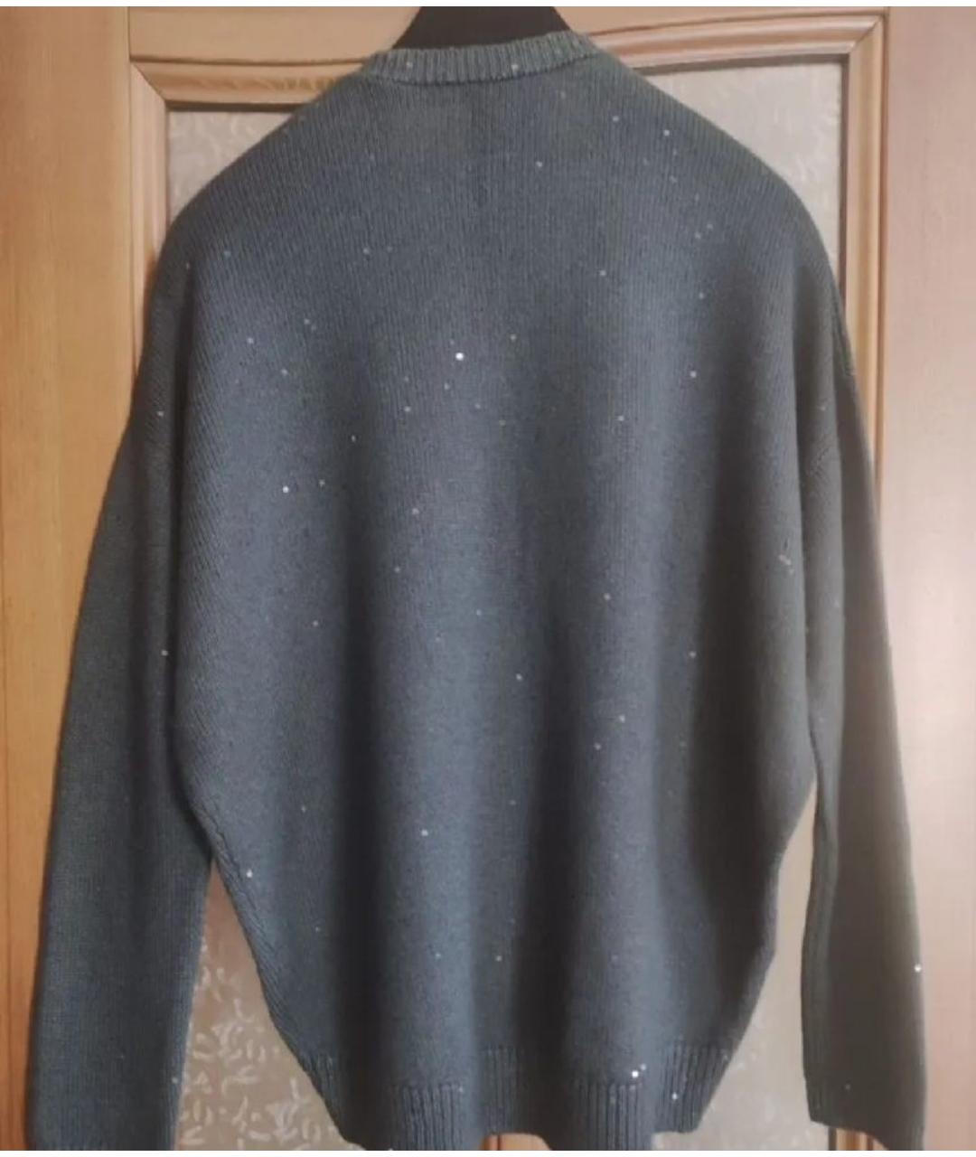 BRUNELLO CUCINELLI Серый кашемировый джемпер / свитер, фото 2