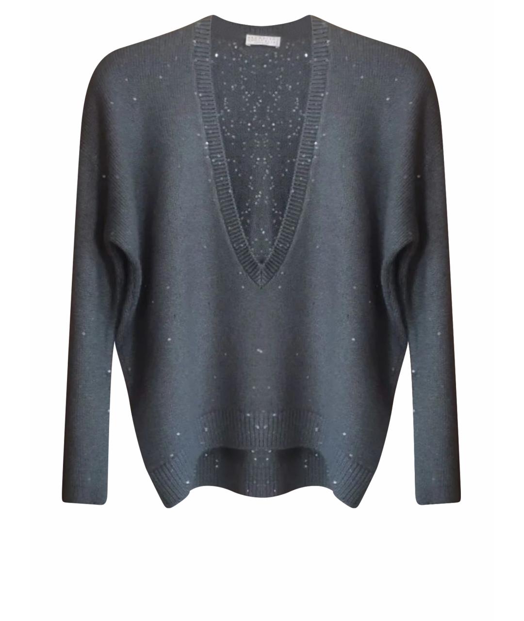 BRUNELLO CUCINELLI Серый кашемировый джемпер / свитер, фото 1